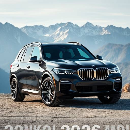 BMW X5 negro, modelo 2022, en un entorno natural con montañas al fondo