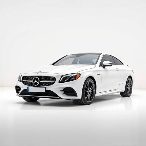 Mercedes-Benz Clase C blanco, modelo 2024, mostrando su elegante diseño en un estudio fotográfico
